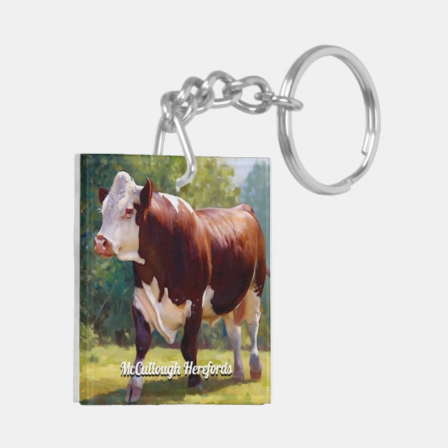 Hereford Bull Schlüsselanhänger (Rückseite links)