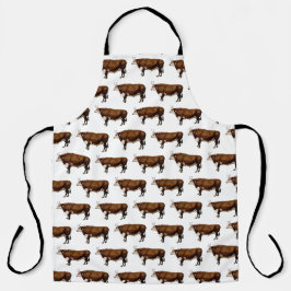 Hereford-Bulle Muster Schürze
