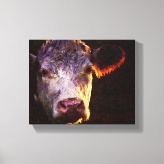 Hereford Cow Leinwand Art (Vorderseite)