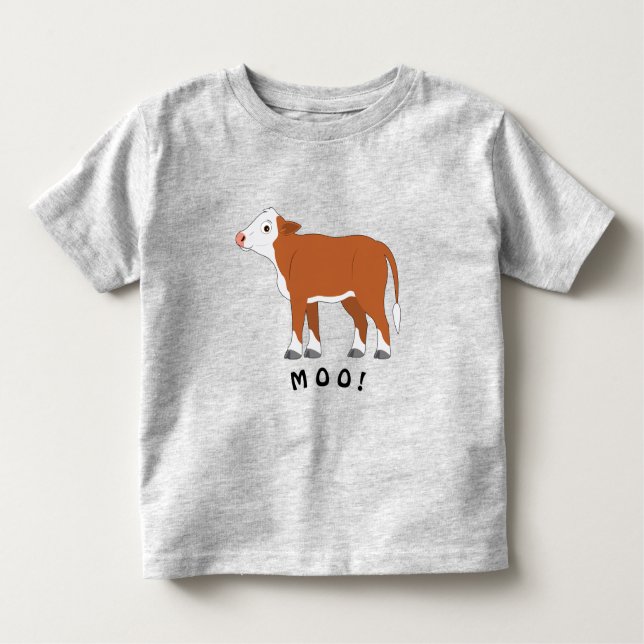 Hereford Kälber gehen MOO! Kleinkind T-shirt (Vorderseite)