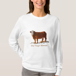 Hereford Kuh: Ein starkes Momma: Muttertag T-Shirt