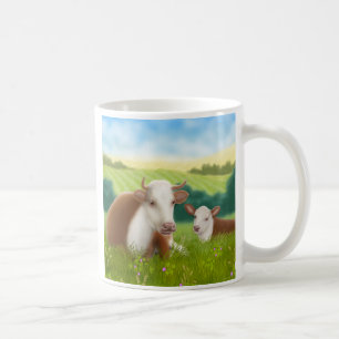 Hereford Kuh und Kalb-Tasse Kaffeetasse