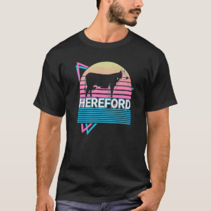 Hereford-Rind Hereford-Kuh Bauer Retro T-Shirt