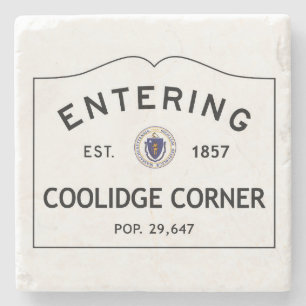 Hereinkommender CoolidgeeckmarmorUntersetzer Steinuntersetzer