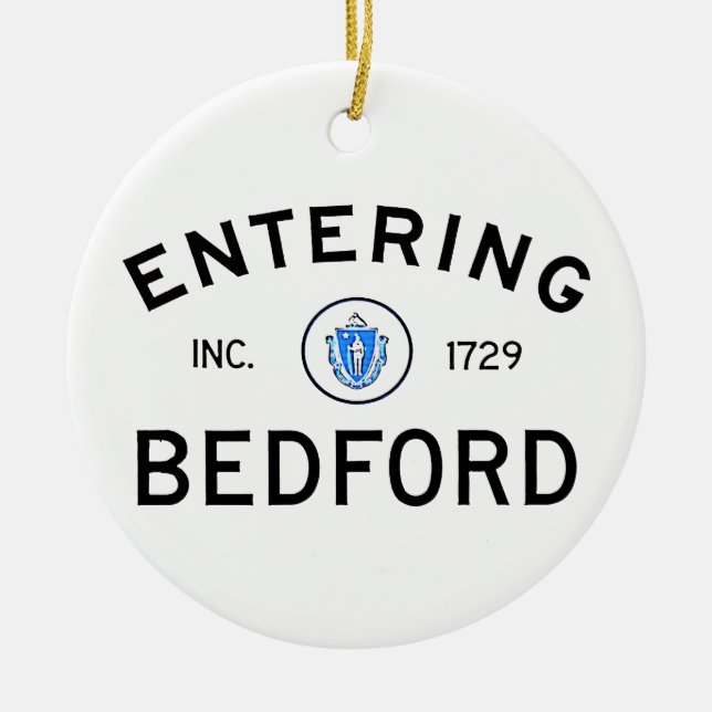 Hereinkommendes Bedford Keramikornament (Vorne)