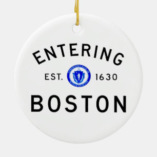 Hereinkommendes Boston Keramik Ornament
