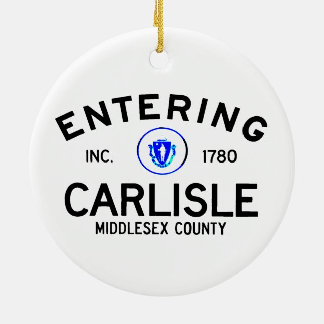 Hereinkommendes Carlisle Keramik Ornament (Hinten)