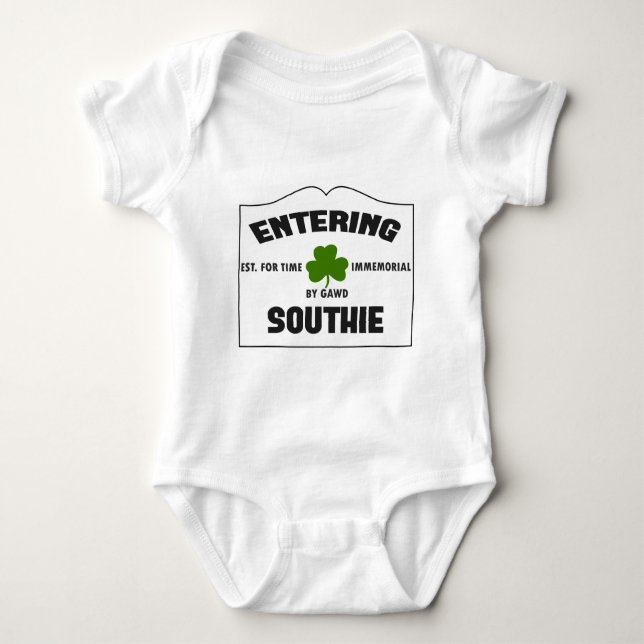 Hereinkommendes Southie Baby Strampler (Vorderseite)