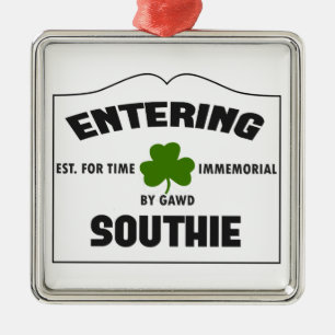 Hereinkommendes Southie Ornament Aus Metall