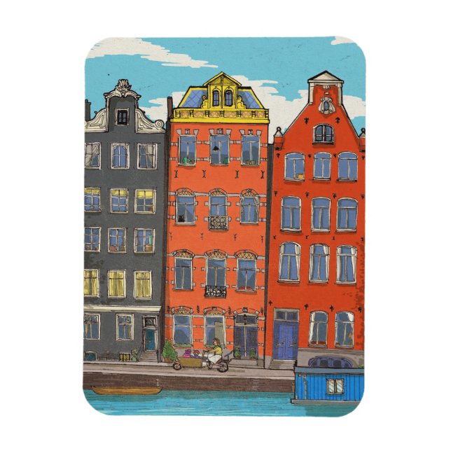 Herengracht Canal Amsterdam Niederlande Magnet (Vertikal)