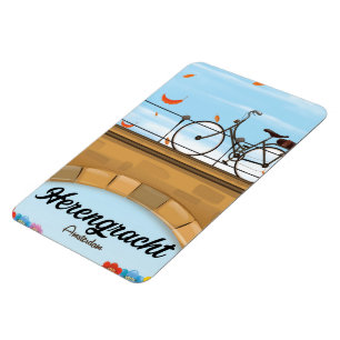 Herengracht Canal Amsterdam Reiseplakat Magnet