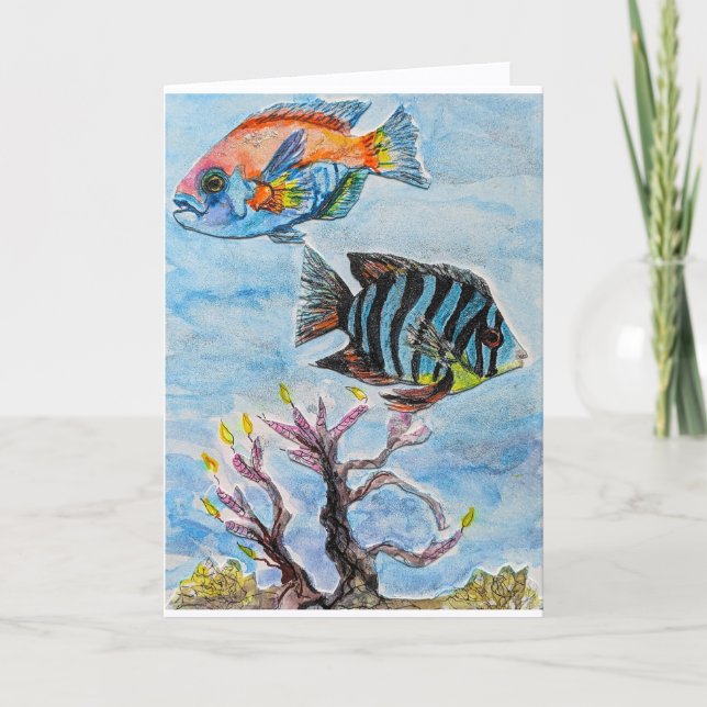 Here's Fishing You a Happy Birthday! Karte (Vorderseite)