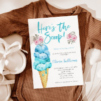 Here's the Scoop Ice Cream Boy Baby Shower