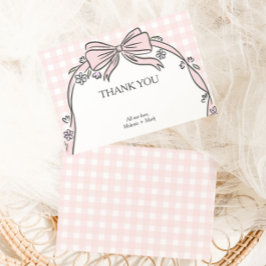 Here's the Scoop Pink Ice Cream Sundae Baby Shower Dankeskarte