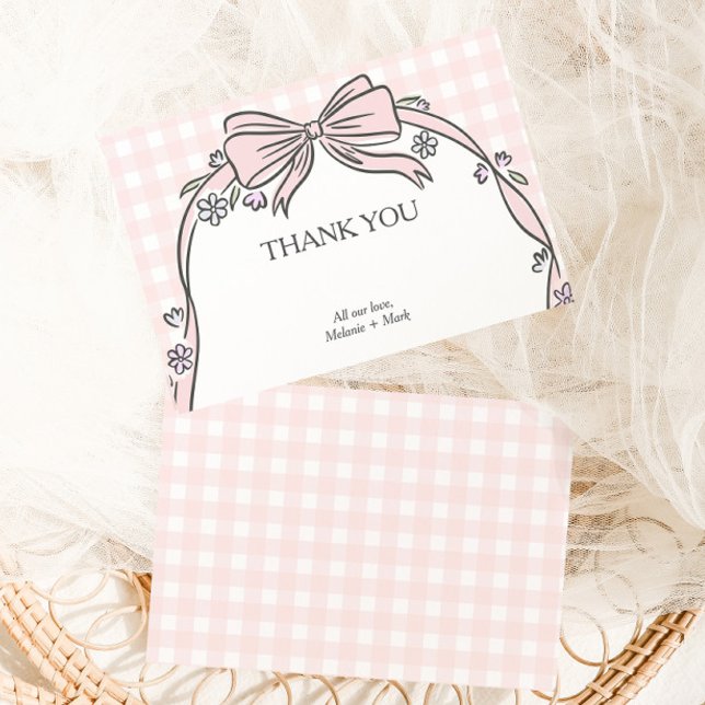 Here's the Scoop Pink Ice Cream Sundae Baby Shower Dankeskarte (Von Creator hochgeladen)