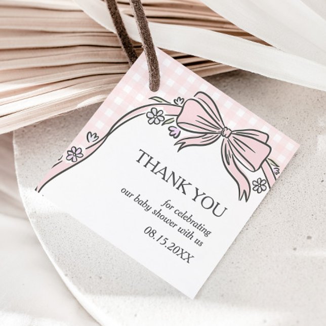 Here's the Scoop Pink Ice Cream Sundae Favor Geschenkanhänger (Von Creator hochgeladen)