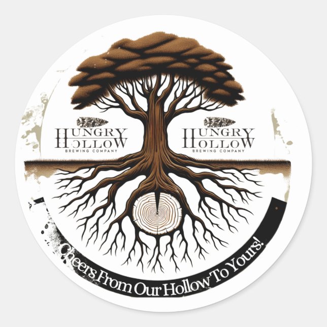 Here's to Our Roots!  Runder Aufkleber (Vorderseite)