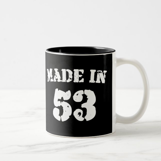 Hergestellt 1953 zweifarbige tasse (Rechts)