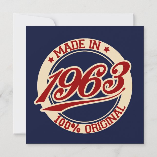 Hergestellt 1963 karte (Vorderseite)