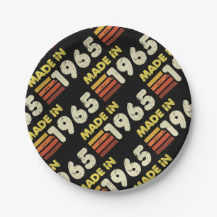 Hergestellt 1965 60. Geburtstag Pappteller