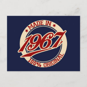 Hergestellt 1967 postkarte