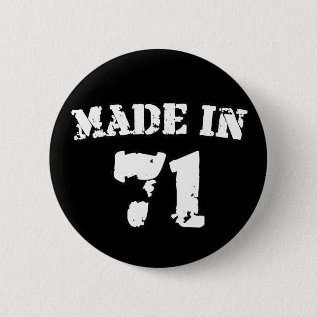 Hergestellt 1971 button (Vorderseite)