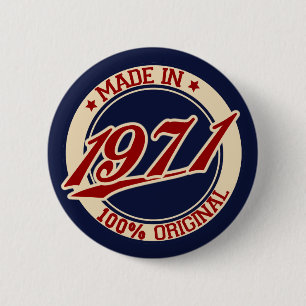 Hergestellt 1971 button