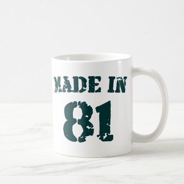 Hergestellt 1981 tasse (Rechts)