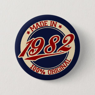 Hergestellt 1982 button