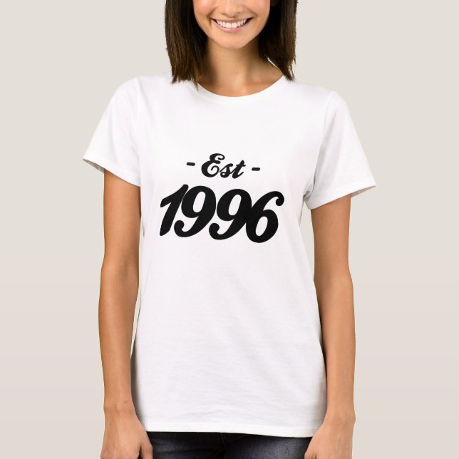 hergestellt 1996 - Geburtstag T-Shirt (Vorderseite)