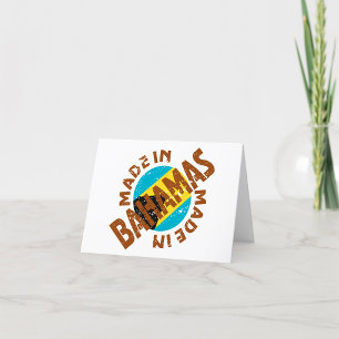Hergestellt auf den Bahamas Dankeskarte