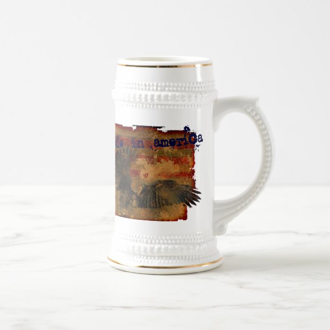 hergestellt aus amerikanischem Stein Bierglas (Rechts)