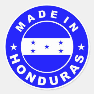 hergestellt aus honduras Land flagge Produkt rund Runder Aufkleber
