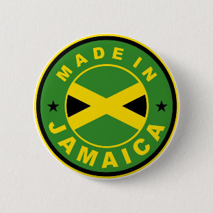 hergestellt aus Jamaica-Länderetikett Button
