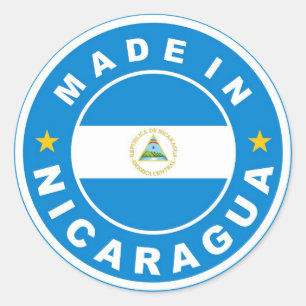 hergestellt aus nicaragua Land flagge Produkt rund Runder Aufkleber