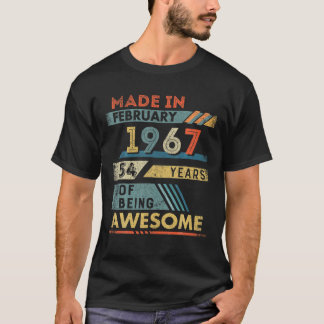 Hergestellt im Februar 1967 54 Jahre alt 54. Gebur T-Shirt