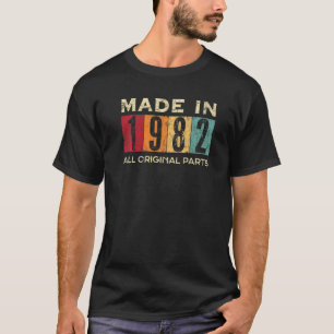 Hergestellt im Jahr 1982 40. Tag 40 Jahre alt Alle T-Shirt