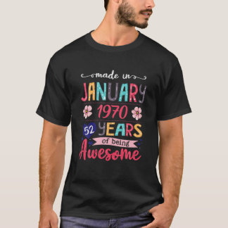 Hergestellt im Januar 1970 52 Jahre Phantastisch 5 T-Shirt