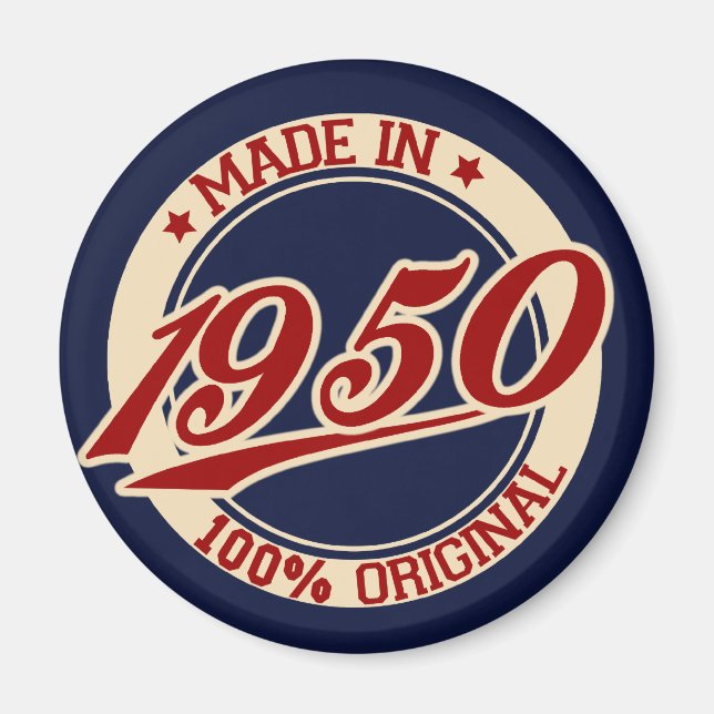 Hergestellt in 1950 magnet (Vorne)