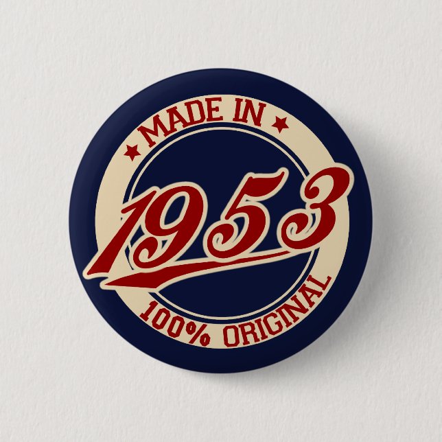 Hergestellt in 1953 button (Vorderseite)