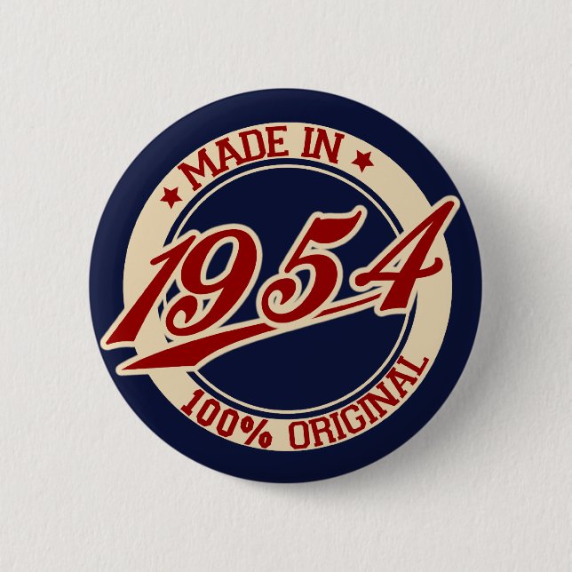 Hergestellt in 1954 button (Vorderseite)