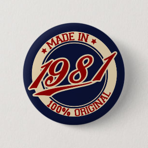 Hergestellt in 1981 button