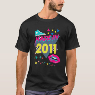 Hergestellt in 2011 11. Geburtstag 80er 90er 1990e T-Shirt
