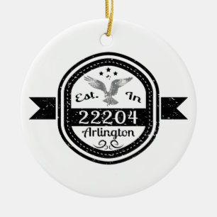 Hergestellt in 22204 Arlington Keramik Ornament