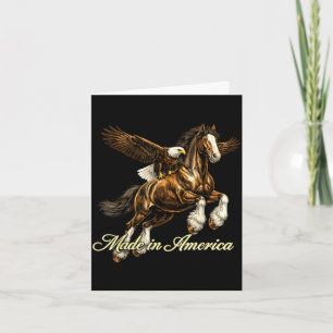 Hergestellt in Amerika Adler Pferd Western patriot Karte