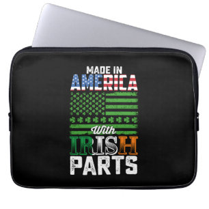 Hergestellt in Amerika mit irischen Teilen St. Pat Laptopschutzhülle