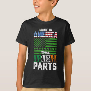 Hergestellt in Amerika mit irischen Teilen St. Pat T-Shirt