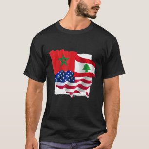 hergestellt in Amerika mit libanesischer und marok T-Shirt