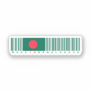 Hergestellt in Bangladesch Barcode-Flaggenaufklebe Aufkleber