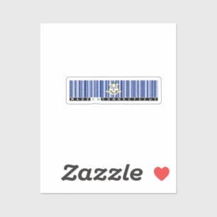Hergestellt in Connecticut   Barcode-Flaggen-Desig Aufkleber